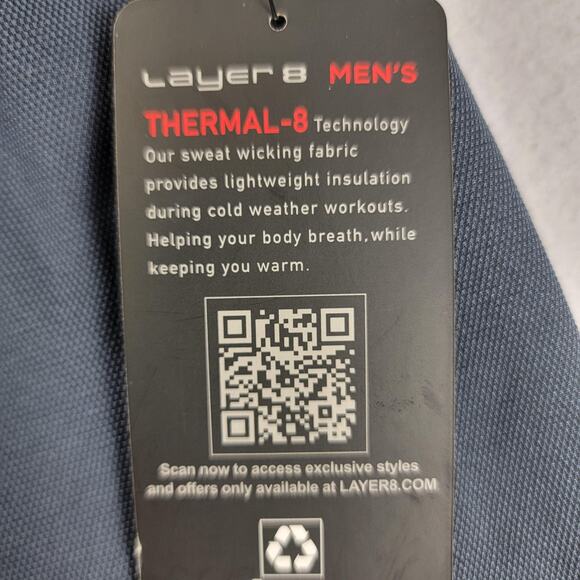 2 Pk Layer 8 Shorts Men Sz Med Gray Thermal-8 Tech Lightweight Athletic (849-50) - Picture 4 of 5